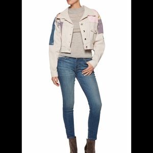 Just Cavalli denim patchwork jacket